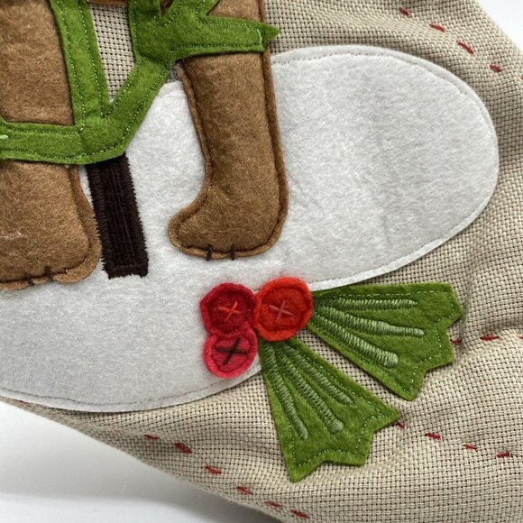 Pottery Barn Kids Papa Woodland Bear Stocking Holiday Christmas Quilted Xmas - Picture 5 of 12